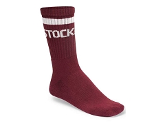 BIRKENSTOCK BIRKENSTOCK CHAUSSETTES CREW STRIPE ZINFANDEL EGGSHELL<br>.