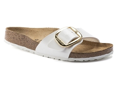 BIRKENSTOCK BIRKENSTOCK MADRID BIG BUCKLZE PATENT WHITE<br>.