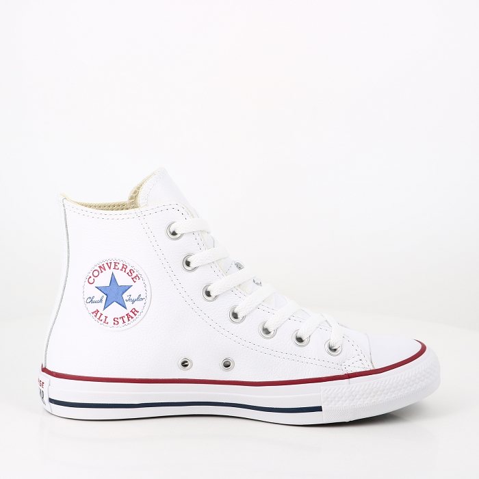 Converse chaussures converse chuck taylor all star hi cuir white blanc1002701_1