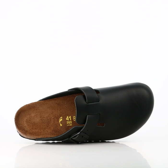 Birkenstock chaussures birkenstock boston cuir lisse noir noir1018601_1