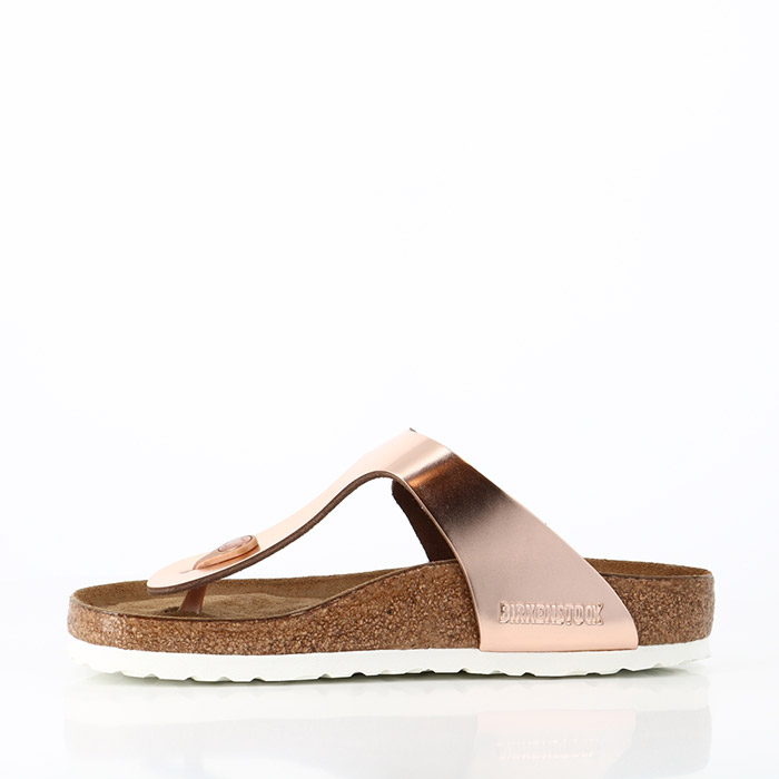 Birkenstock chaussures birkenstock gizeh cuir metallic copper rose1026201_4