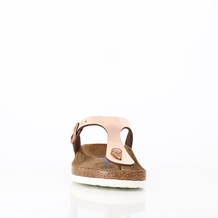 Birkenstock chaussures birkenstock gizeh cuir metallic copper rose1026201_5