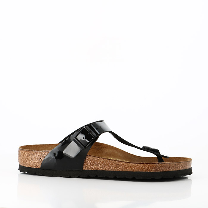 Birkenstock chaussures birkenstock gizeh bf vernis noir noir