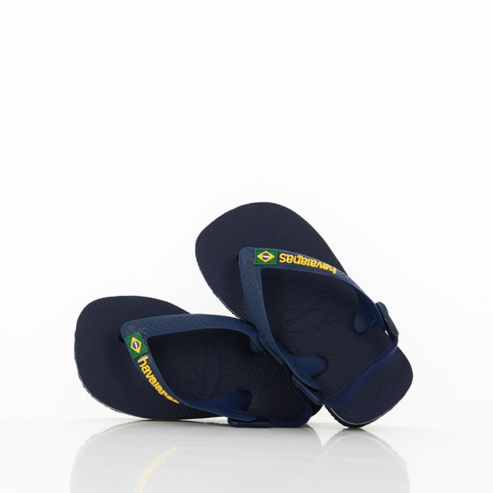 Havaianas chaussures havaianas bebe brasil logo navy blue yellow citrus bleu1027001_2