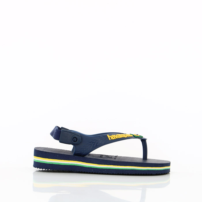 Havaianas chaussures havaianas bebe brasil logo navy blue yellow citrus bleu1027001_3