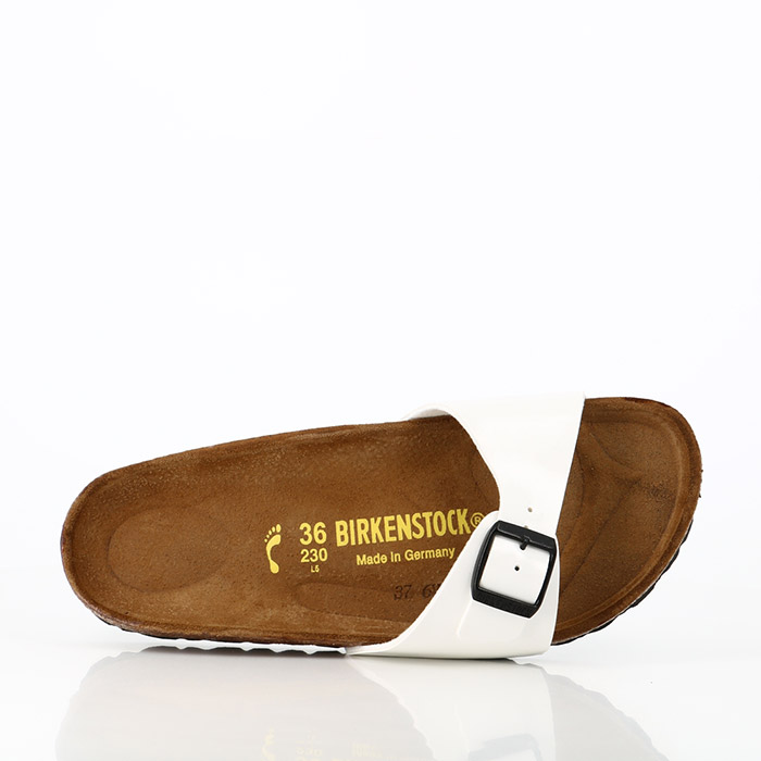 Birkenstock chaussures birkenstock madrid vernis blanc ls noir blanc1033201_2