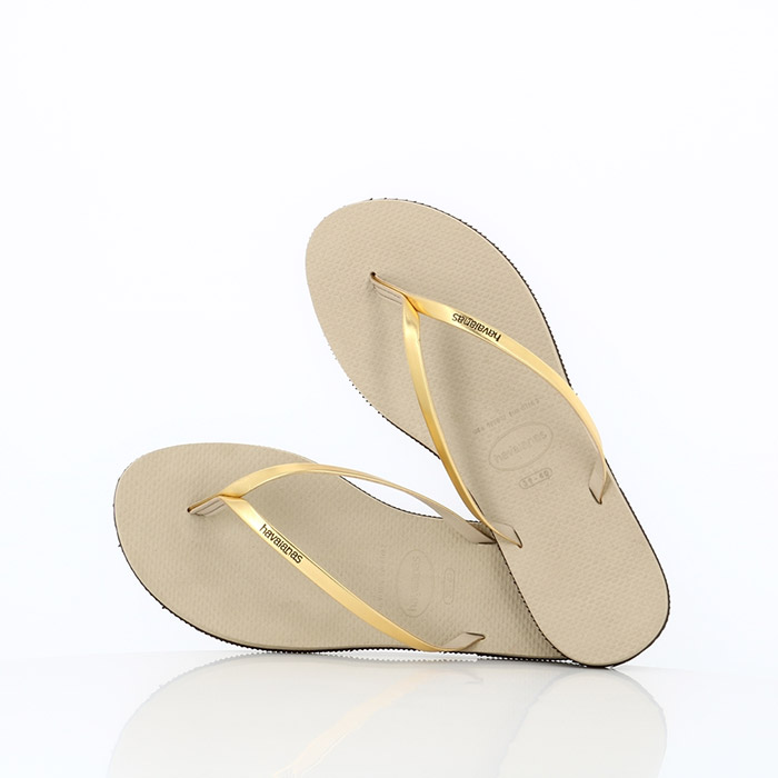 Havaianas chaussures havaianas you metallic sand grey light golden or1068401_2