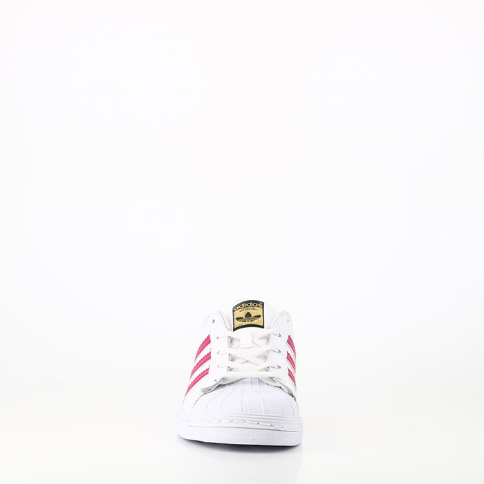 Adidas chaussures adidas enfant superstar lacets blanc rose blanc1095801_4