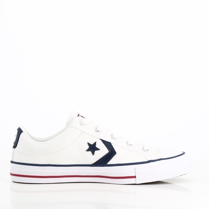 Converse chaussures converse star player ox white white navy blanc
