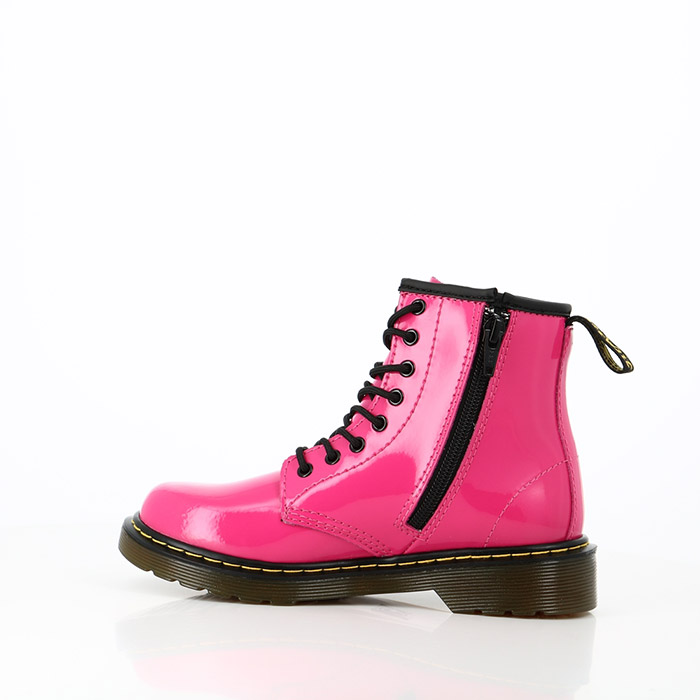 Dr martens chaussures dr martens enfant delaney patent lamper hot pink rose1142101_3