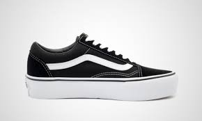 Vans chaussures vans old skool platform black white noir