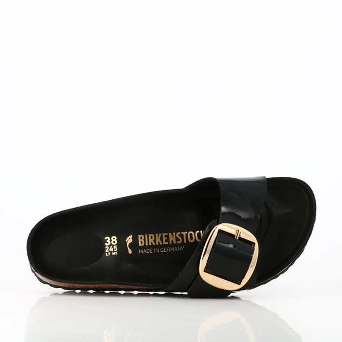 Birkenstock chaussures birkenstock madrid big buckle vernis noir hex noir