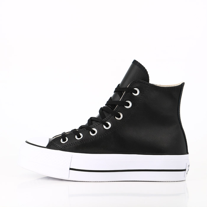 Converse chaussures converse chuck taylor all star lift leather high top black black white noir1223701_3