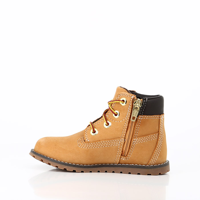 Timberland chaussures timberland enfant 6 inch boot pokey pine jaune marron1239301_3