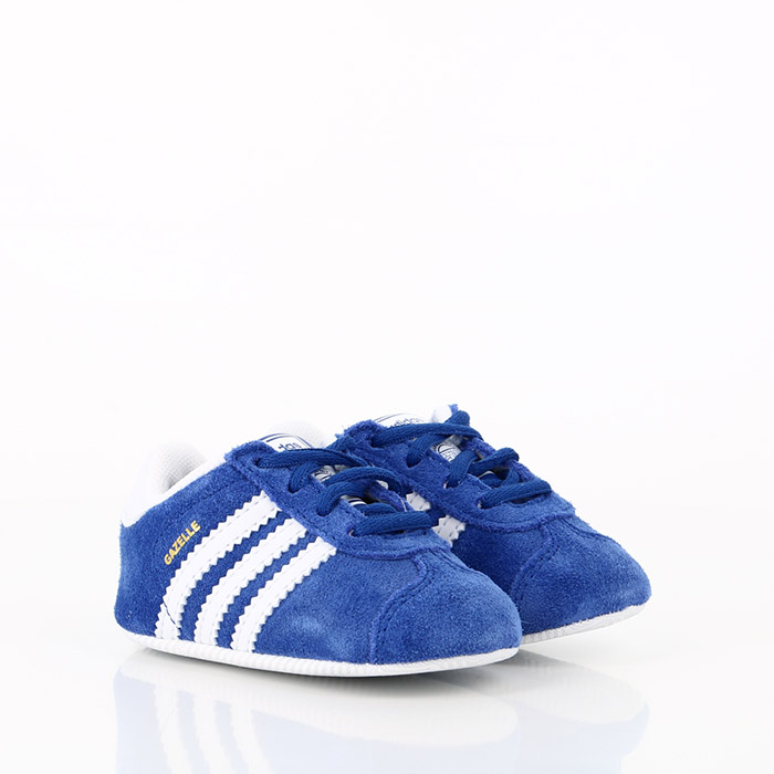 Adidas chaussures adidas bebe gazelle crib bleu blanc or bleu1267701_2