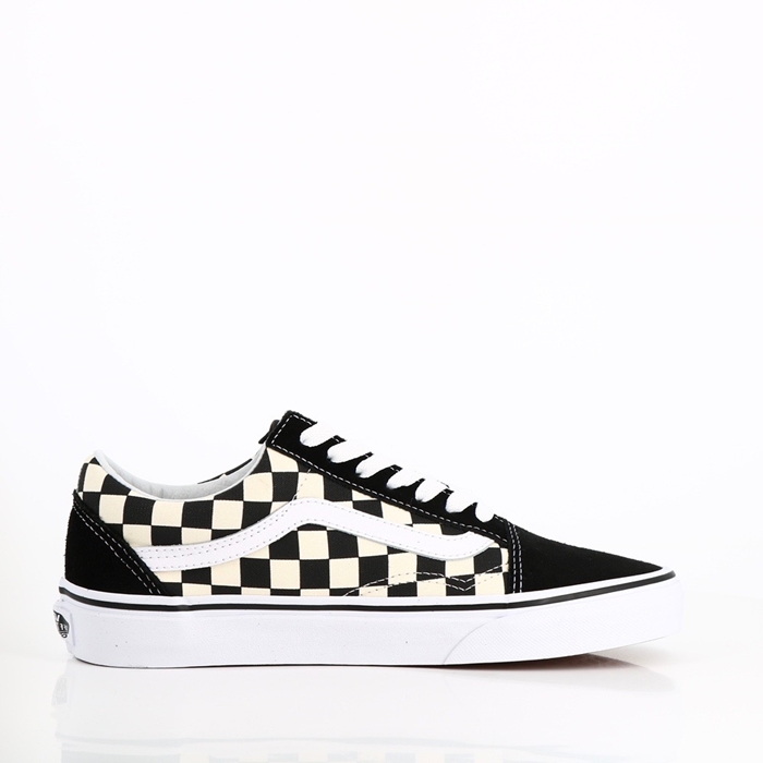 Vans chaussures vans old skool (primary check) blk white noir