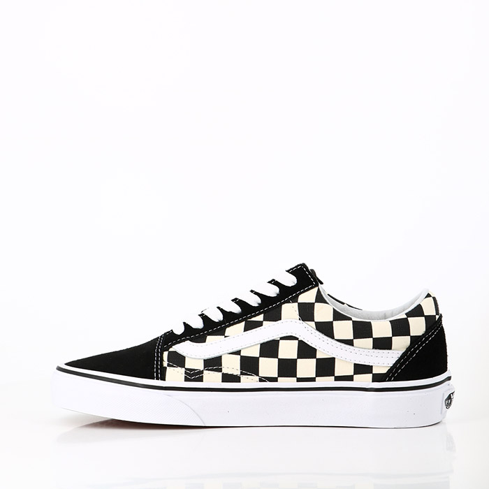 Vans chaussures vans old skool (primary check) blk white noir1275301_3