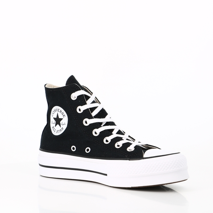 Converse chaussures converse chuck taylor all star lift high top black white white noir