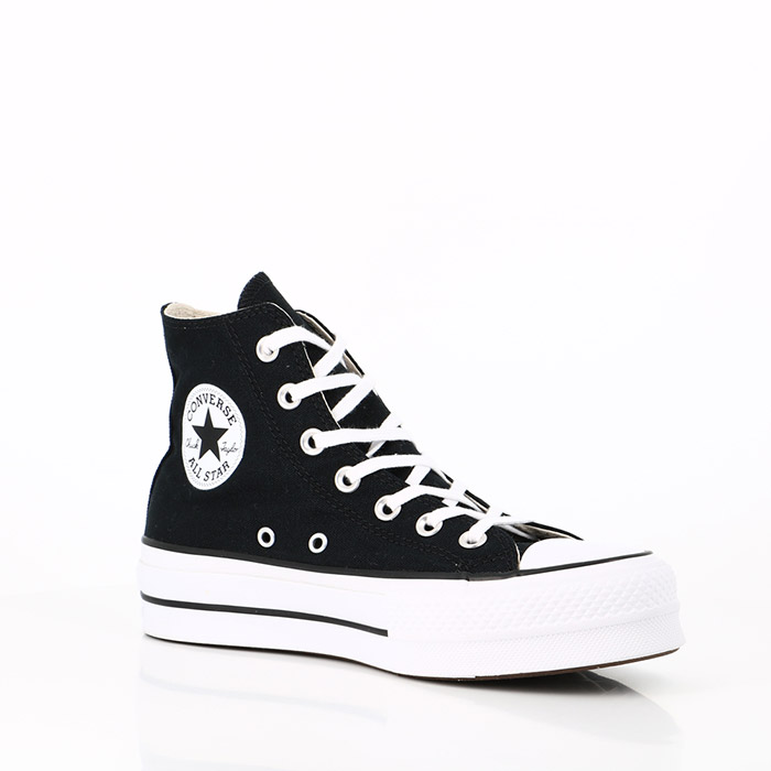 Converse chaussures converse chuck taylor all star lift high top black white white noir1276401_4