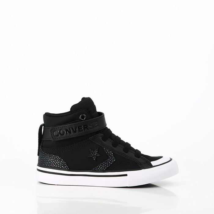 Converse chaussures converse enfant pro blaze strap hi black black white noir