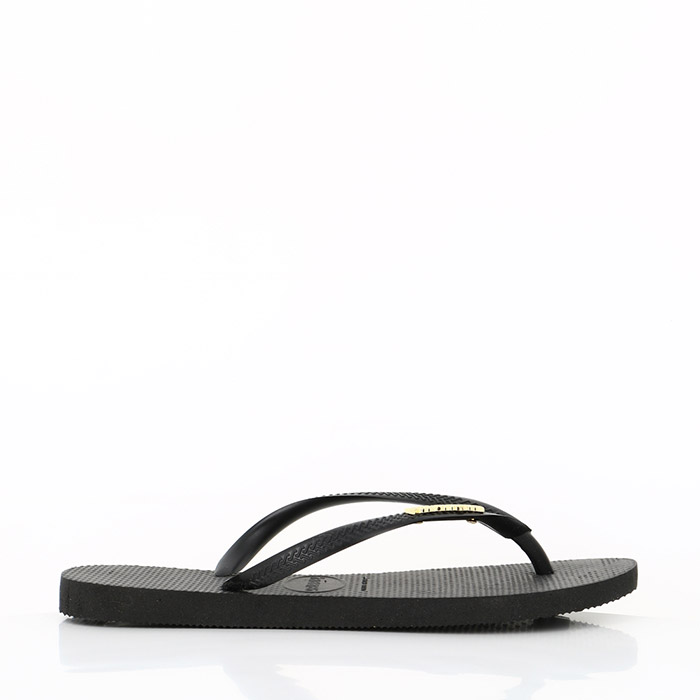 Havaianas chaussures havaianas slim logo metallic black gold noir1295401_3