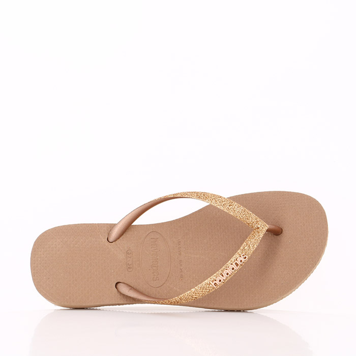 Havaianas chaussures havaianas slim glitter rose gold or