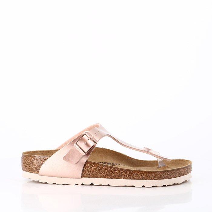 Birkenstock chaussures birkenstock gizeh electric metallic copper rose