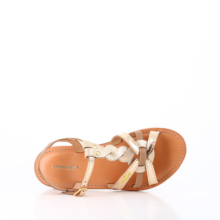 Les tropeziennes chaussures les tropeziennes enfant badami beige or