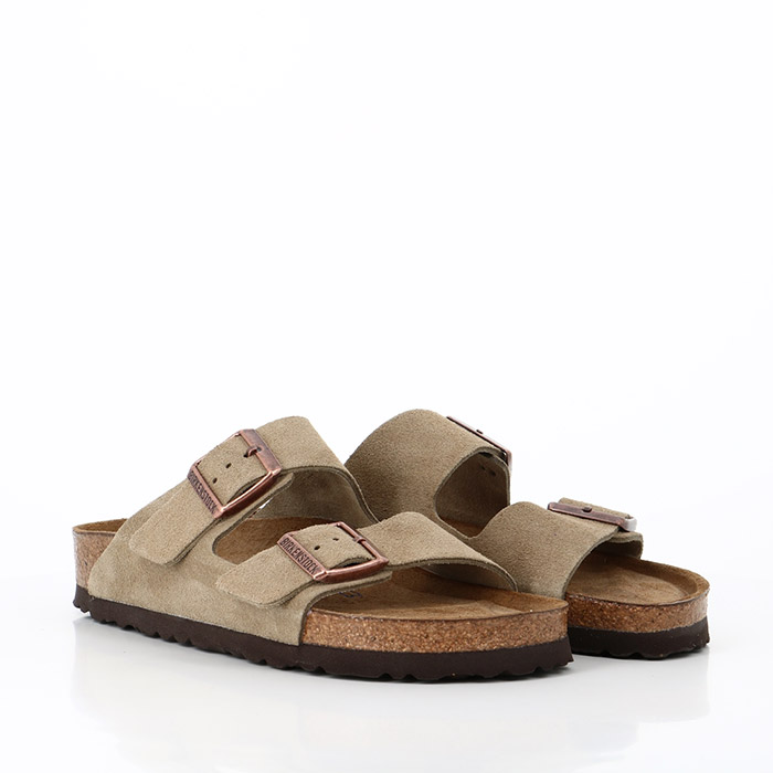 Birkenstock chaussures birkenstock arizona sfb cuir suede taupe marron1321201_2