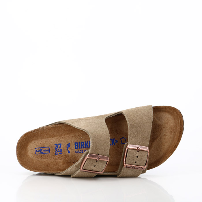 Birkenstock chaussures birkenstock arizona sfb cuir suede taupe marron1321201_3