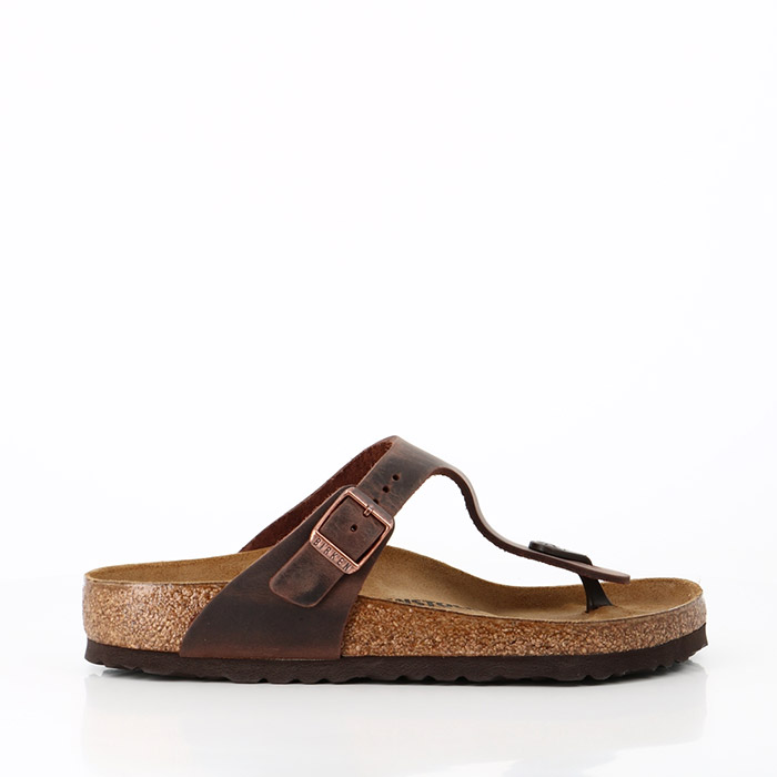 Birkenstock chaussures birkenstock gizeh cuir gras habana marron