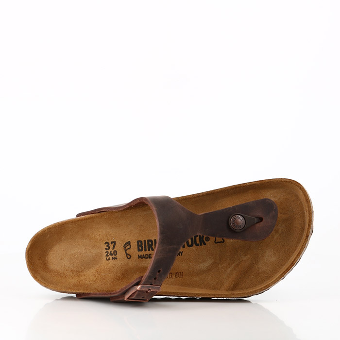 Birkenstock chaussures birkenstock gizeh cuir gras habana marron1322001_3