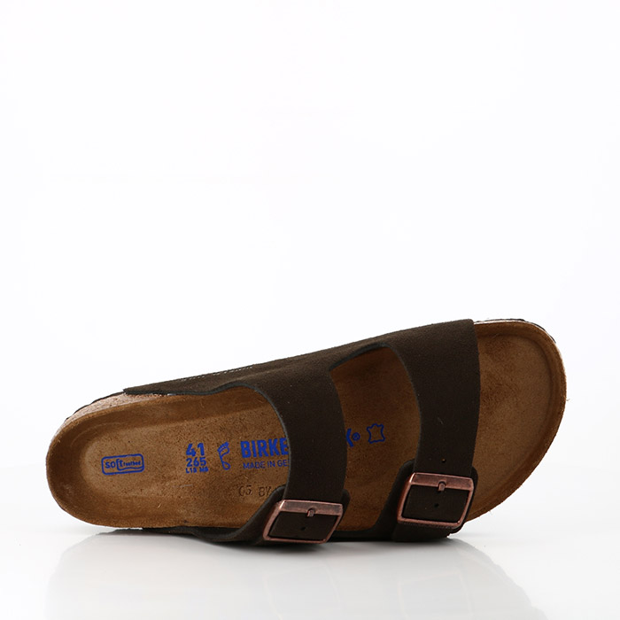 Birkenstock chaussures birkenstock arizona cuir suede mocha marron1322101_3