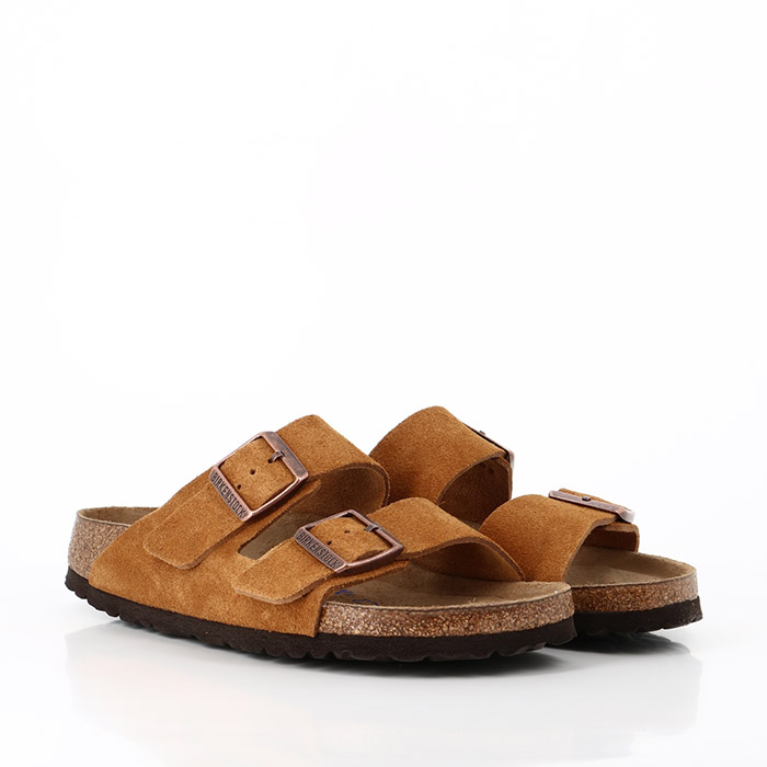 Birkenstock chaussures birkenstock arizona sfb suede mink marron1322901_2