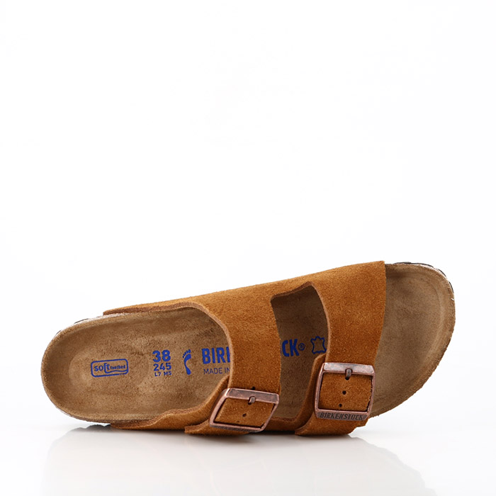 Birkenstock chaussures birkenstock arizona sfb suede mink marron1322901_3