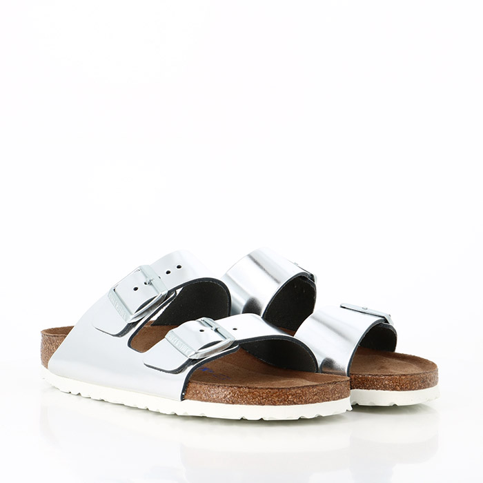 Birkenstock chaussures birkenstock arizona cuir metallic silver argent1323001_2