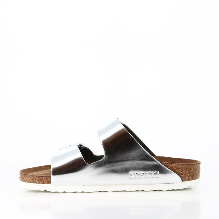 Birkenstock chaussures birkenstock arizona cuir metallic silver argent1323001_4