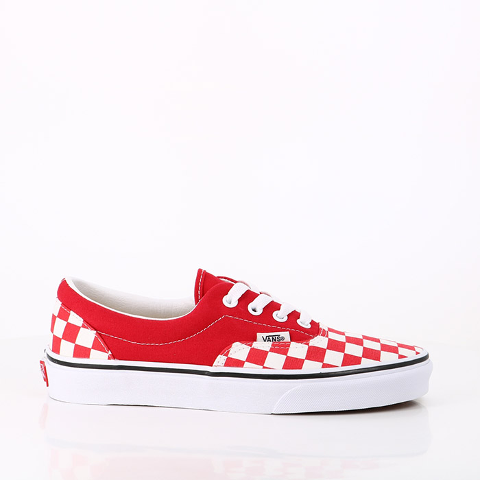 Vans chaussures vans era (checkerboard) racing red rouge