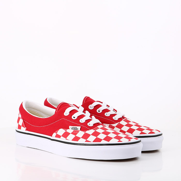 Vans chaussures vans era (checkerboard) racing red rouge1373201_3