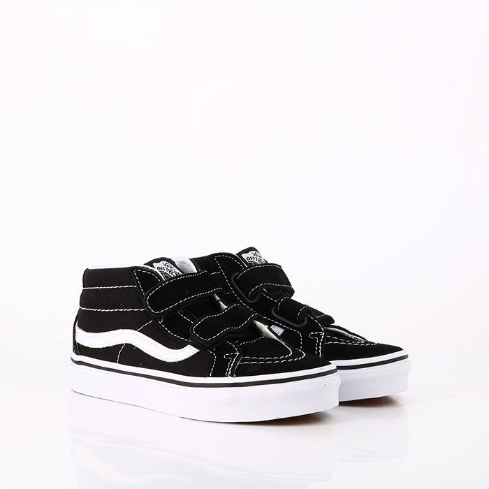 Vans chaussures vans enfant sk8 mid reissue v black true white noir1375201_2