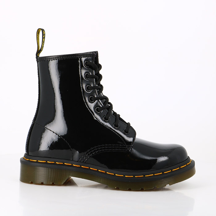 Dr martens chaussures dr martens 1460 patent black patent lamper noir