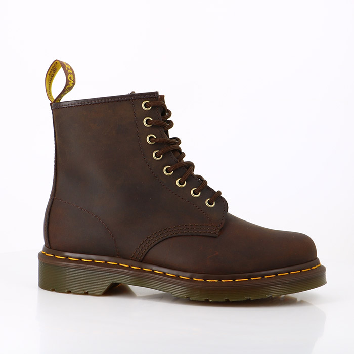 Dr martens chaussures dr martens 1460 crazy horse gaucho crazy horse marron