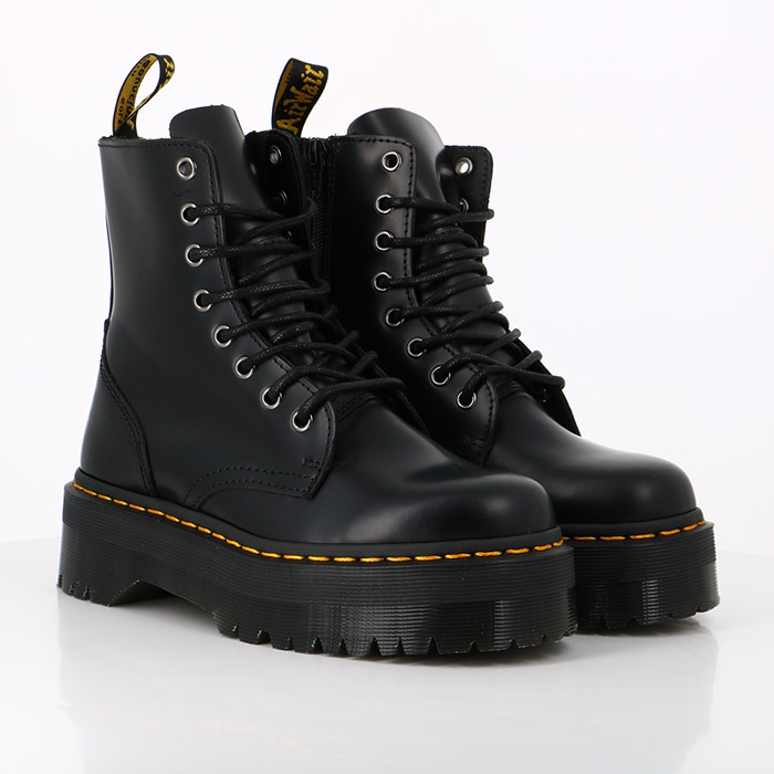 Dr martens chaussures dr martens jadon black polished smooth noir1379301_2