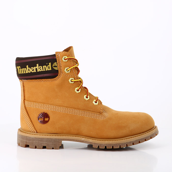 Timberland chaussures timberland 6 inch logo collar boot jaune waterproof jaune