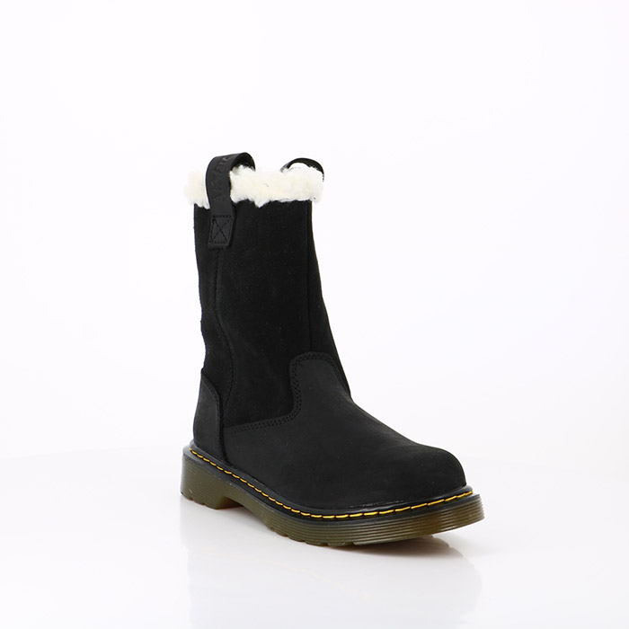 Dr martens chaussures dr martens enfant juney pull on faux fur lined boots black republic wphi suede wp noir1391201_2