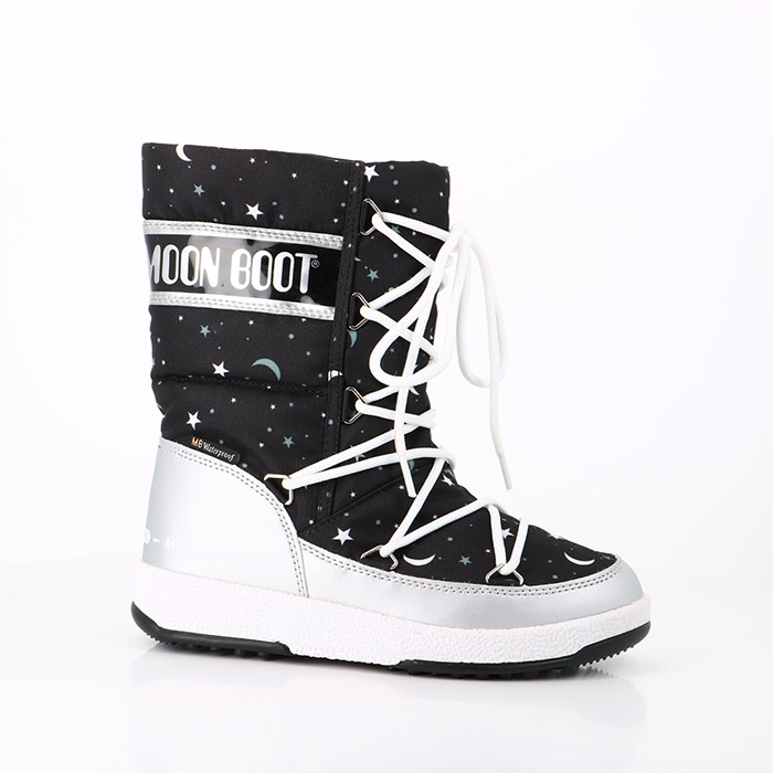 Moon boot chaussures moon boot enfant jr girls.universe wp silver black noir1391901_1