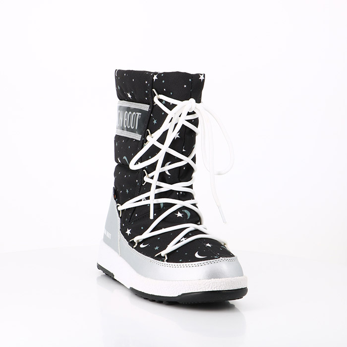 Moon boot chaussures moon boot enfant jr girls.universe wp silver black noir1391901_3