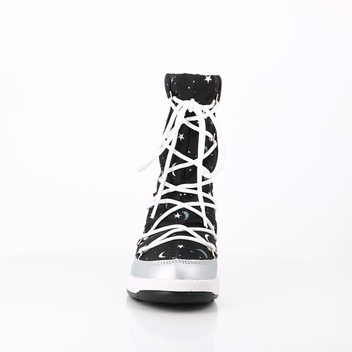 Moon boot chaussures moon boot enfant jr girls.universe wp silver black noir1391901_4