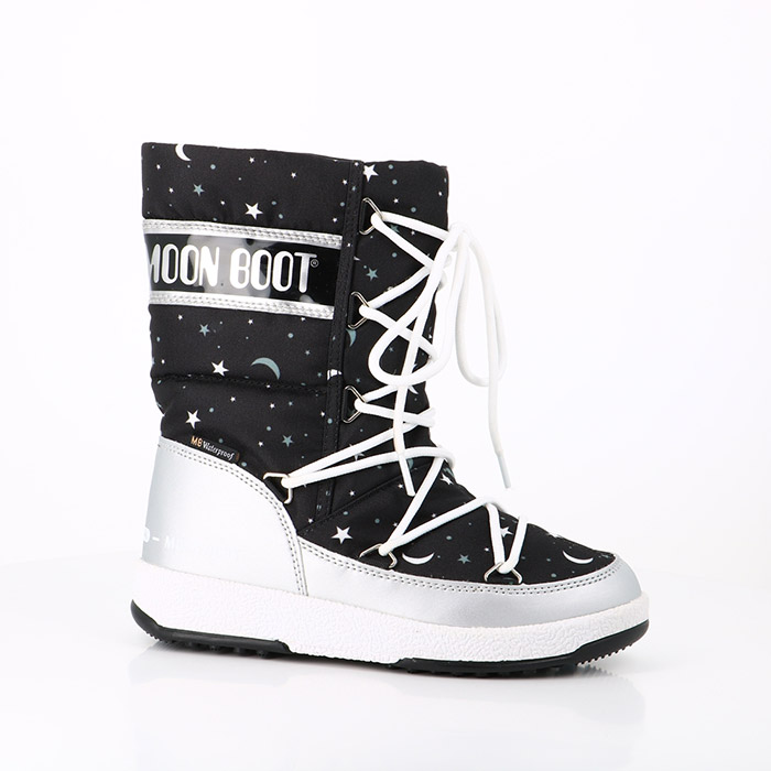 Moon boot chaussures moon boot enfant jr girl universe silver black noir