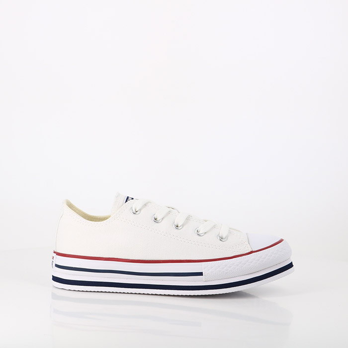 Converse chaussures converse enfant chuck taylor all star everyday platform basse white midnight navy garnet blanc